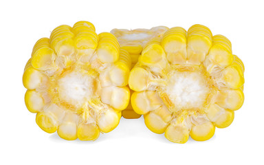 ears of Sweet corn isolated on white background