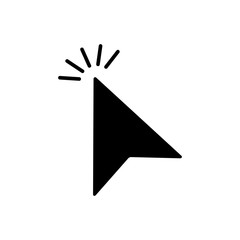 cursor arrow icon, computer mouse cursor arrow vector icon, flat design best vector cursor arrow illustration