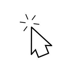 cursor arrow icon, computer mouse cursor arrow vector icon, flat design best vector cursor arrow illustration