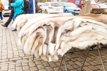 Natural fur trade on the trading square.