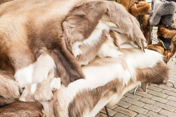 Natural fur trade on the trading square.
