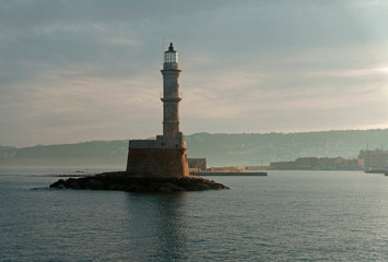 Fototapeta premium Lighthouse, Chania, Greece 