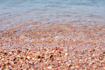 Close up of sea or ocean sand beach as background