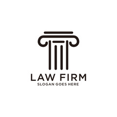 Pillar law firm logo vector