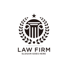 Pillar law firm logo vector