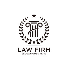 Pillar law firm logo vector
