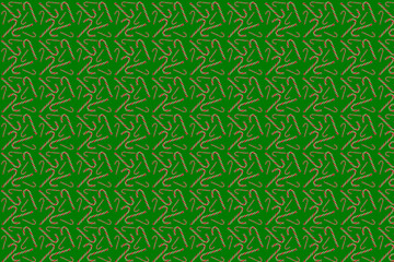  Seamless christmas candy pattern on a green background. Christmas gift paper concept.