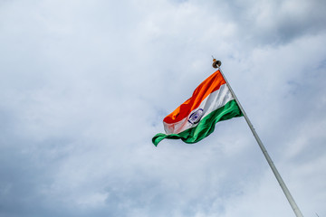 Indian flag on a pole