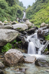 A gorgeous waterfall in the mountains