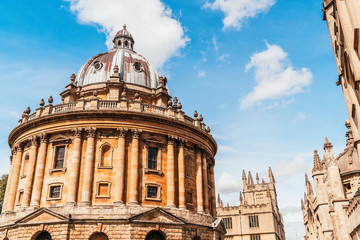 Fototapeta na wymiar Radcliffe Camera and All Souls College at the university of Oxford. Oxford, UK