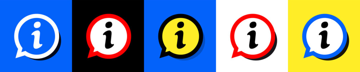 Information icon inside speech bubble