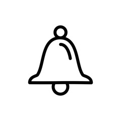 Bell icon trendy flat design.Active notification flat design