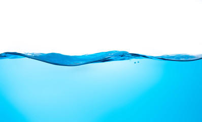 The surface of the water on white background.