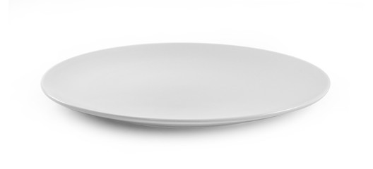 white plate isolated on white background.
