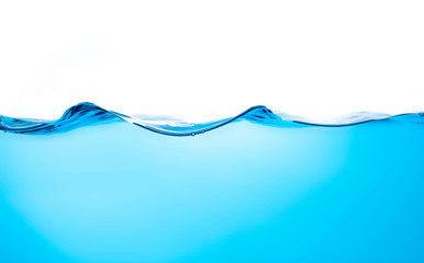 The surface of the water on white background.