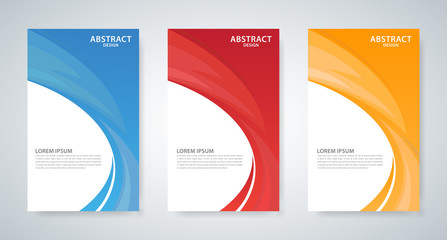 set of three abstract wave cover designs