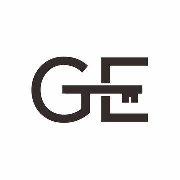 GE logo initial letter design template vector illustration