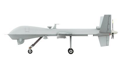 Military Drone Isolated