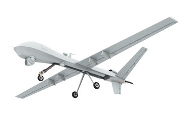 Military Drone Isolated