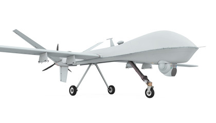 Military Drone Isolated