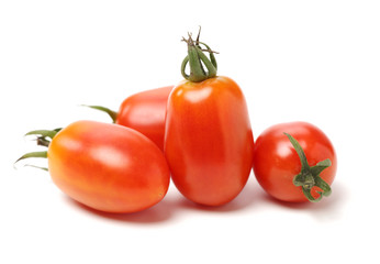 cherry tomatoes on white background 