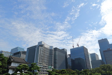 Fototapeta premium 東京駅丸の内皇居江戸城