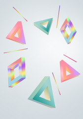 set of colorful envelopes