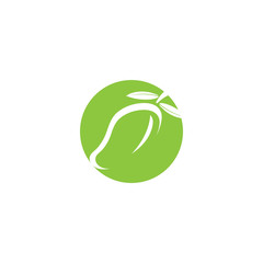 Mango in flat style. Mango vector logo