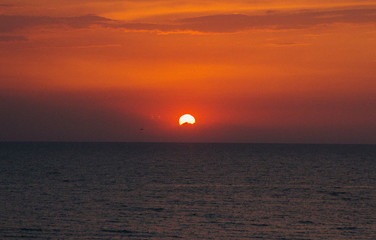 sunset over sea
