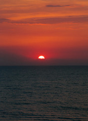sunset over sea