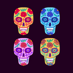 Day of the dead vector illustration. Dia de los muertos.