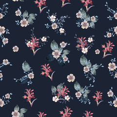 Elegant vector vintage pattern in classic style with flowers