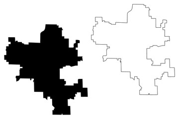 Grand Rapids City (United States cities, United States of America, usa city) map vector illustration, scribble sketch Grand Rapids map