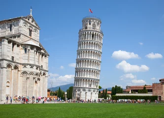 Crédence de cuisine en verre imprimé Tour de Pise Leaning tower of Pisa
