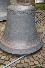 Fototapeta premium old church bell, Stiftskirche Schildesche ist eine evangelisch-lutherische Gemeindekirche im Bielefeld