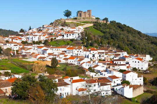 Cortegana village, Sierra de Aracena Natural Park, Huelva, Andalucia, Spain, Europe