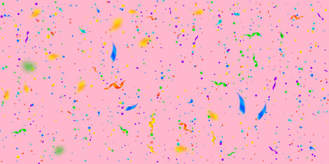 Streamers and confetti. Colorful tinsel and foil r