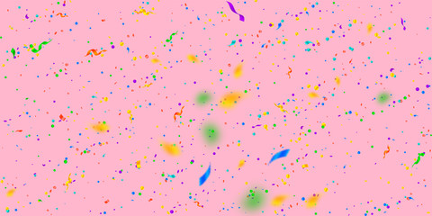 Streamers and confetti. Colorful tinsel and foil r