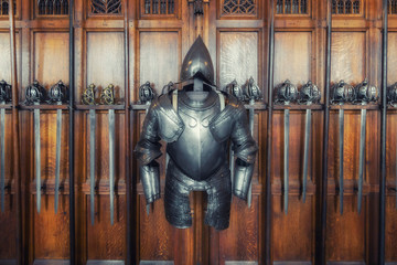 medieval armor and swords