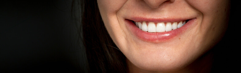 beautiful  close-up shot of woman's mouth