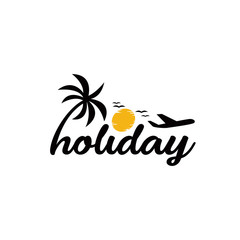 Holiday typography logo concept.