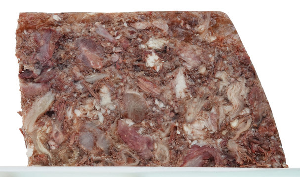 Meat meal with different parts head cheese brawn meal appetizer