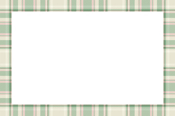 Vintage frame vector. Scottish border pattern retro style. Tartan plaid ornament.