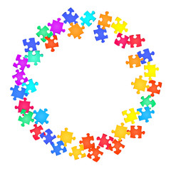Abstract crux jigsaw puzzle rainbow colors pieces 