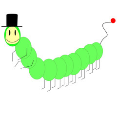 The Weekend Wig Weekend wig character with a top hat who tickles you at the weekend