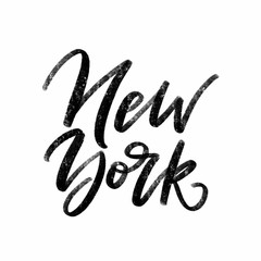 New York vector handwritten inscription.
