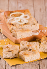 Genoese focaccia flatbread.