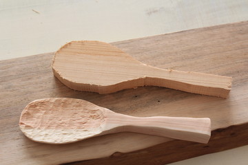 木のスプーン作り