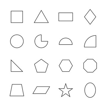 Geometric Shape Icon Design Set