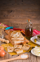 Genoese focaccia flatbread.